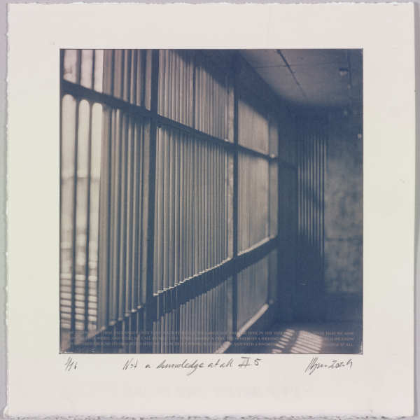 Not a knowledge at all II.5 – generated cyanotype photograph 1/6 by Hlynur Helgason