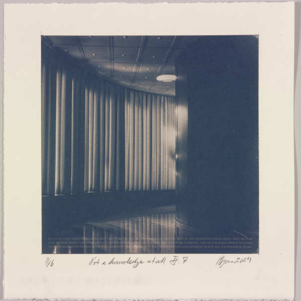 Not a knowledge at all II.7 – generated cyanotype photograph 1/6 by Hlynur Helgason