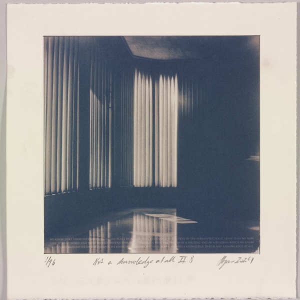 Not a knowledge at all II.8 – generated cyanotype photograph 1/6 by Hlynur Helgason