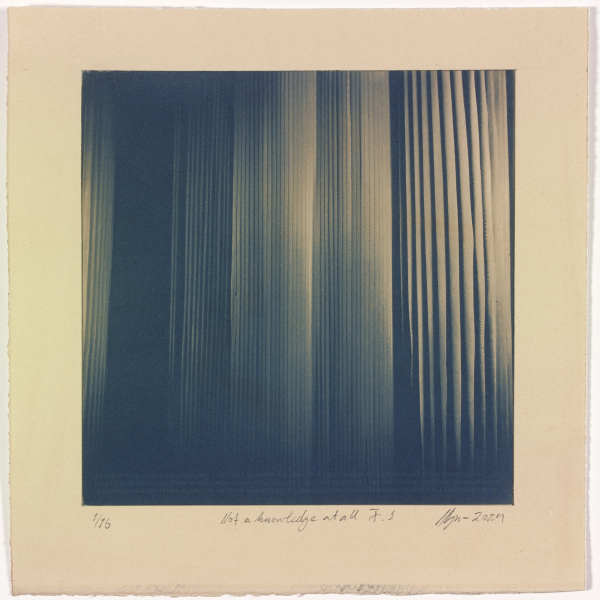 Not a knowledge at all I.1 – generated cyanotype photograph 1/6 by Hlynur Helgason