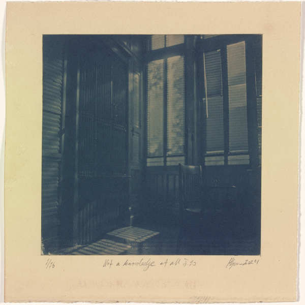 Not a knowledge at all I.10 – generated cyanotype photograph 1/6 by Hlynur Helgason