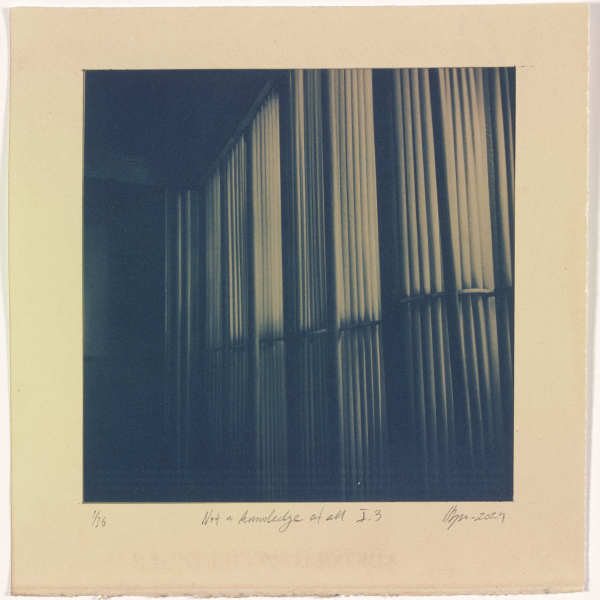 Not a knowledge at all I.3 – generated cyanotype photograph 1/6 by Hlynur Helgason
