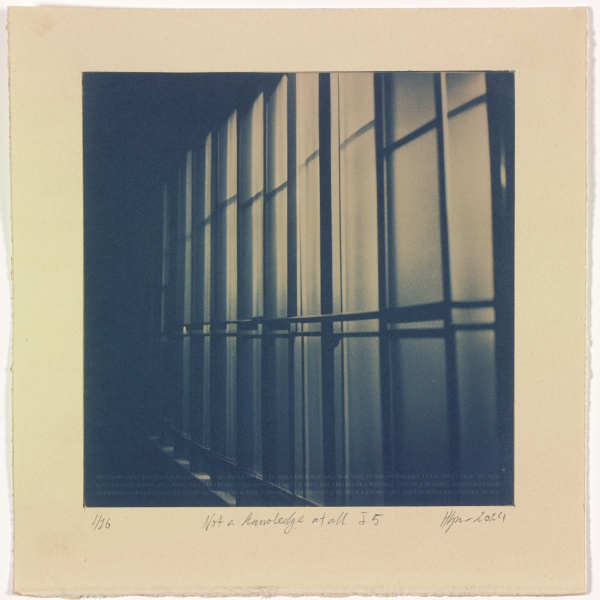 Not a knowledge at all I.5 – generated cyanotype photograph 1/6 by Hlynur Helgason