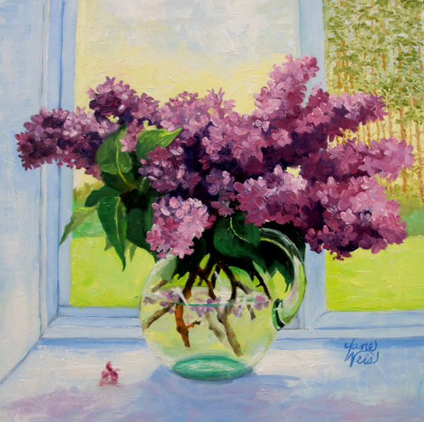 Lilacs in Studio Window
