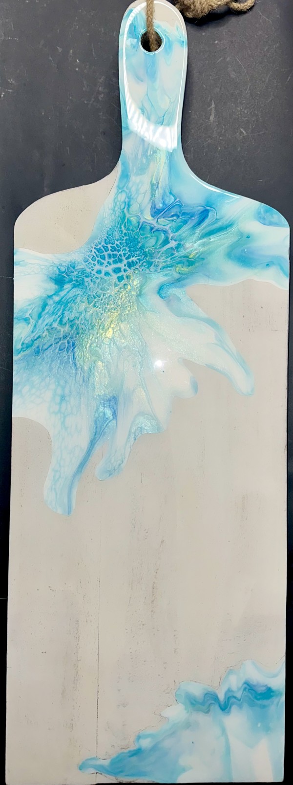 Ocean Side 34” Charcuterie by Pourin’ My Heart Out - Fluid Art by Angela Lloyd