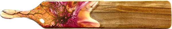 Cranberry Bliss 17” Charcuterie Board by Pourin’ My Heart Out - Fluid Art by Angela Lloyd