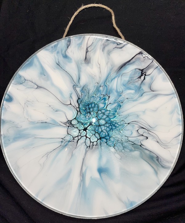 Icy Blue by Pourin’ My Heart Out - Fluid Art by Angela Lloyd