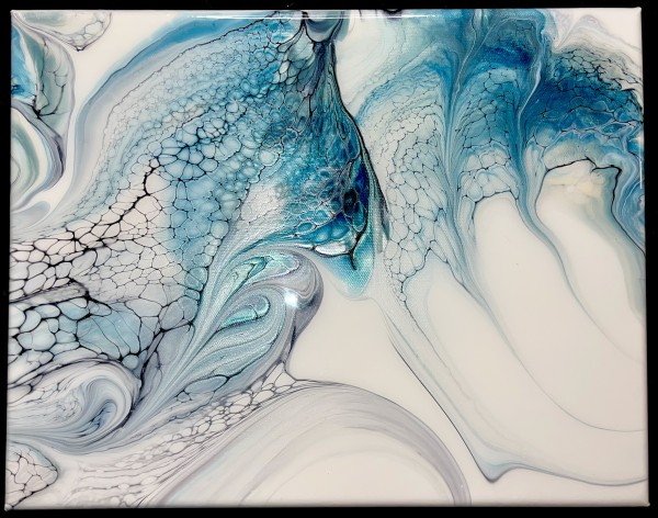 Icy Blue Modified Swipe by Pourin’ My Heart Out - Fluid Art by Angela Lloyd