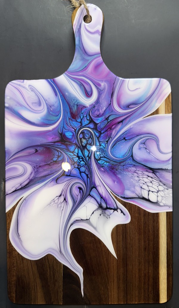Pegasus 16” Charcuterie Board by Pourin’ My Heart Out - Fluid Art by Angela Lloyd