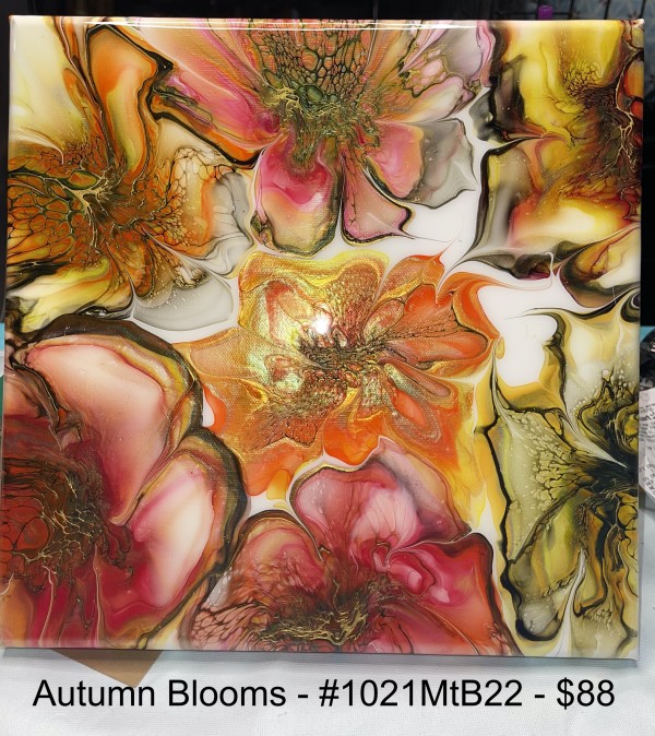 Autumn Blooms by Pourin’ My Heart Out - Fluid Art by Angela Lloyd