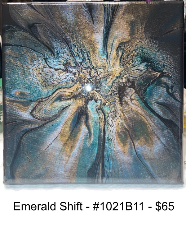 Emerald Shift by Pourin’ My Heart Out - Fluid Art by Angela Lloyd