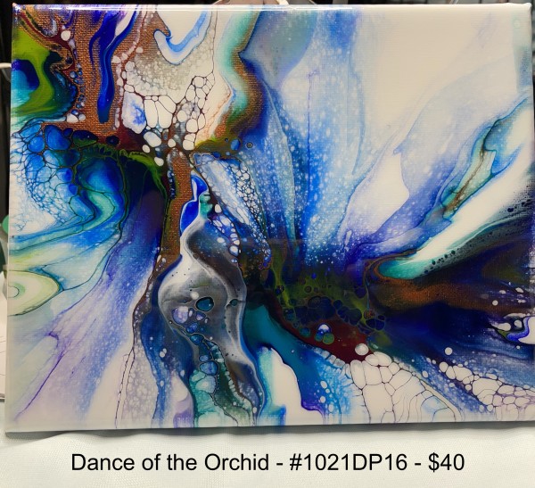 Dance of the Orchid by Pourin’ My Heart Out - Fluid Art by Angela Lloyd