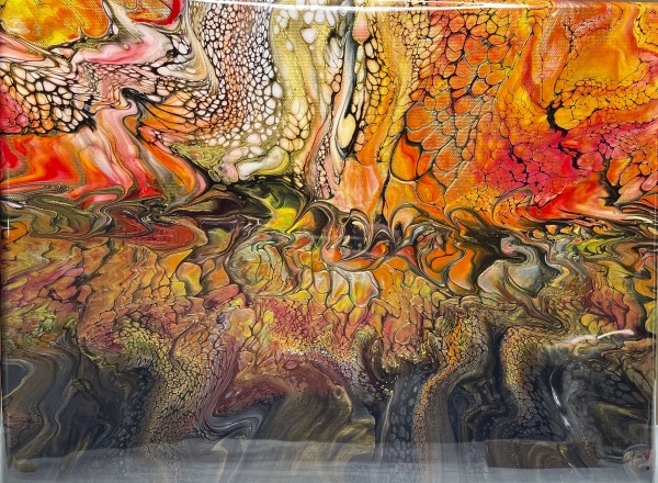 Fire Rising by Pourin’ My Heart Out - Fluid Art by Angela Lloyd