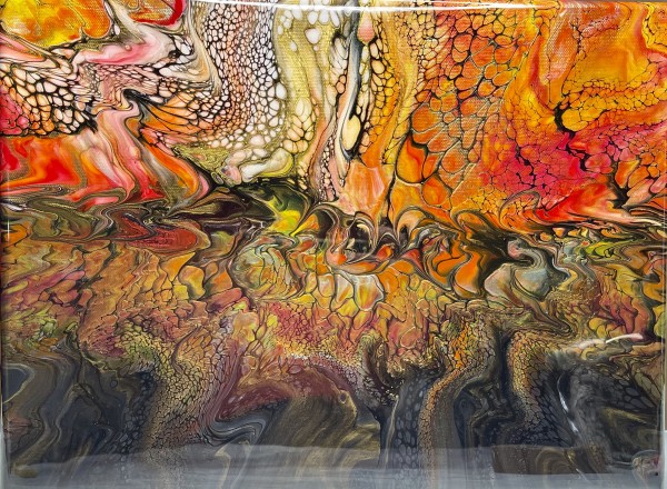 Fire Rising by Pourin’ My Heart Out - Fluid Art by Angela Lloyd