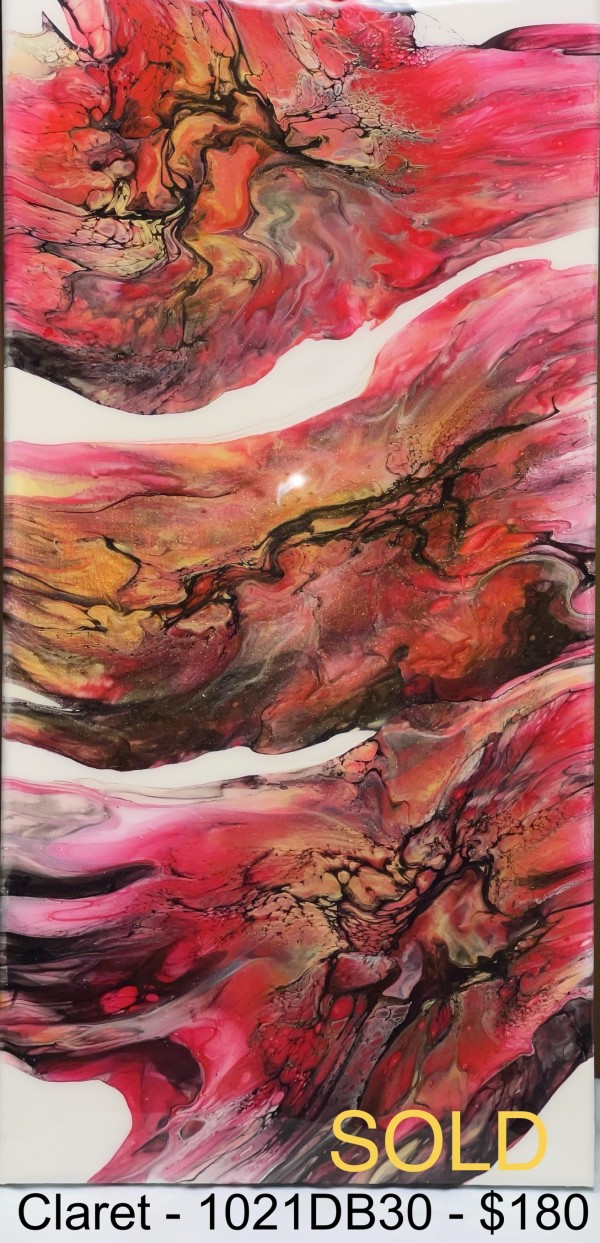 Claret by Pourin’ My Heart Out - Fluid Art by Angela Lloyd