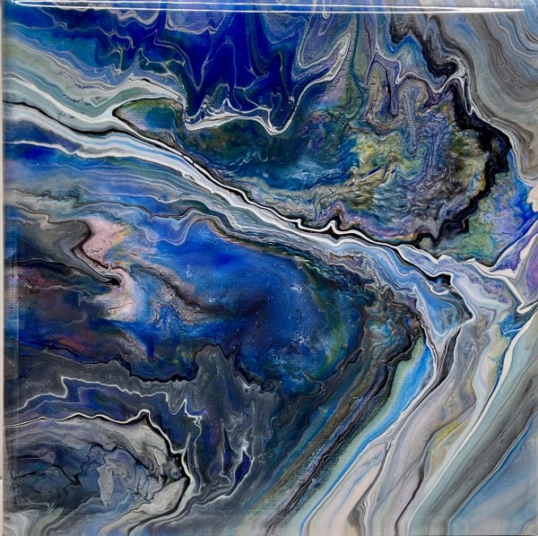 Blue Planet by Pourin’ My Heart Out - Fluid Art by Angela Lloyd