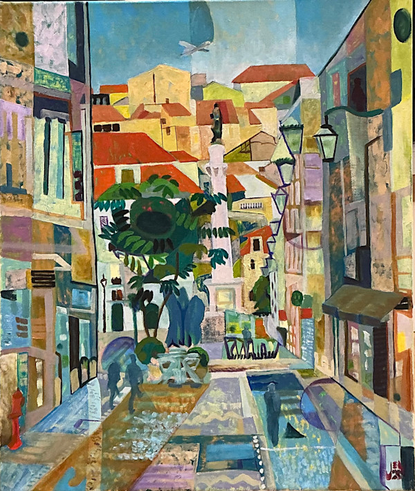 View of Praca dom Pedro IV by Jennifer Hathaway