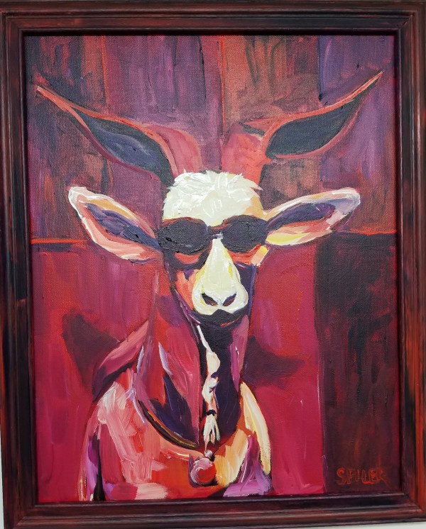 Red Hot Thirsty Goat. by Jill Seiler