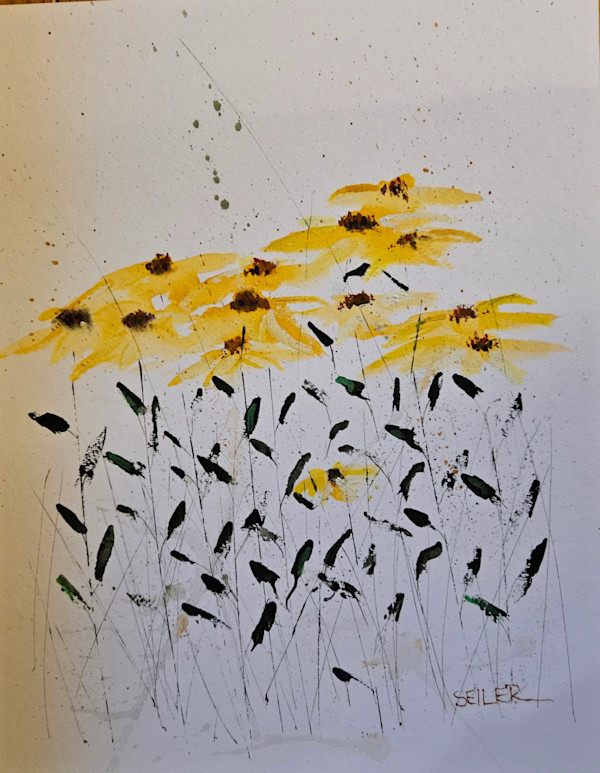 Geometric Black Eyed Susan by Jill Seiler