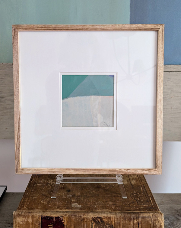 work on paper - square blues by Anne Abueva