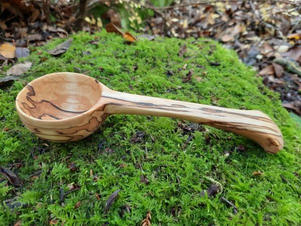 Heavily Spalted Coffee Spoon by Hugh Marshall Fearn