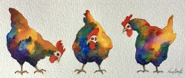 3 FRENCH HENS by Nancy Brooks
