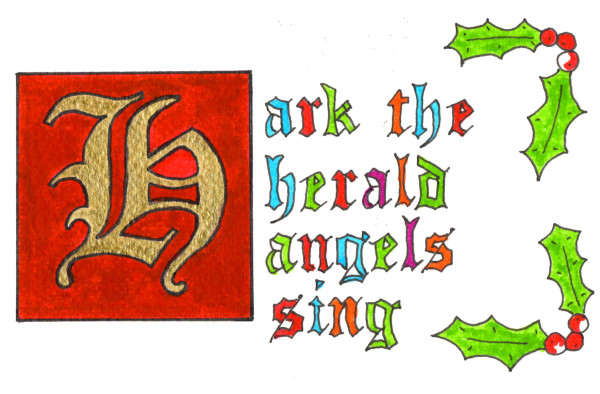 Hark The Herald Angels - Hand Finished Greetings Card by Bob Walsh #3 by Bob Walsh