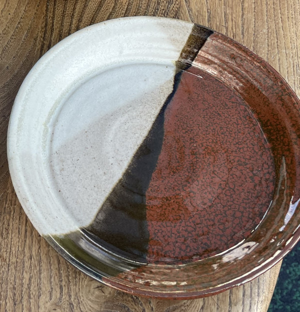 Brown/Cream Plate by Mary Conacher