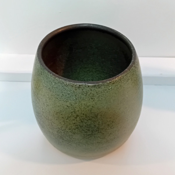 Green Rustic Ceramic Pot by Sheelagh Paterson