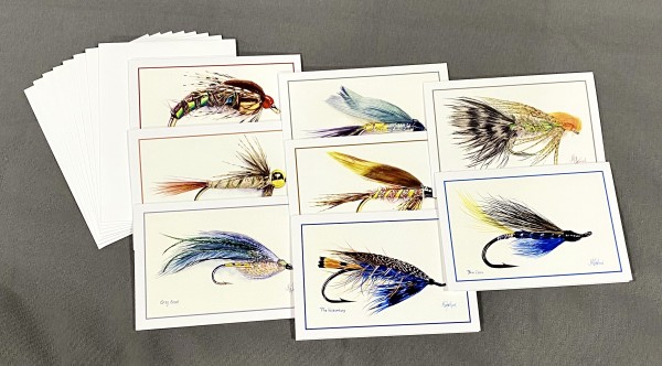 Fly Lure Notecards - 8 Assorted prints by Monique McFarland