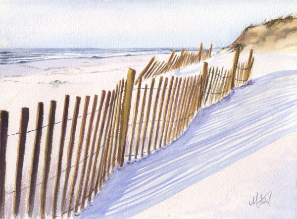 Beach Fence - Prints Available by Monique McFarland