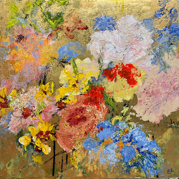 Garden I in Metal Leaf by Ellen Hathaway