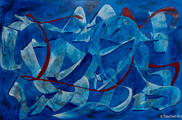 Symphony in Blue by Tascher Art Studio