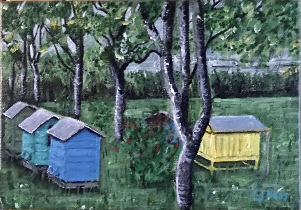 Bee Hives  in Poland by Carolyn J. Haas