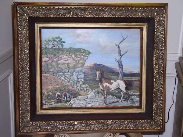 Charles Marian Russell - Horse on cliff
