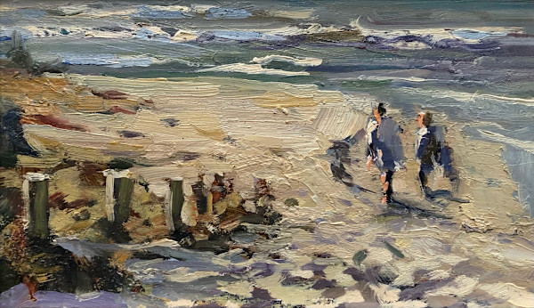 Going Down The Beach by Leon Holmes