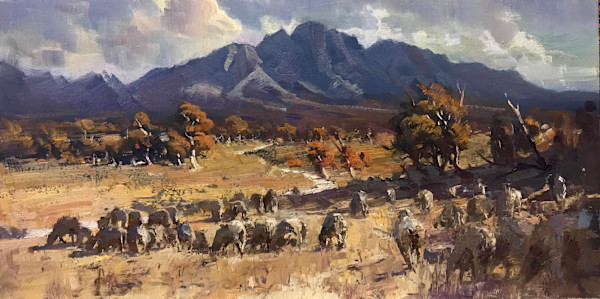 Flock On The Move by Leon Holmes