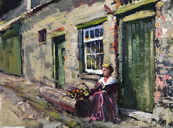 Arranging Flowers by Leon Holmes