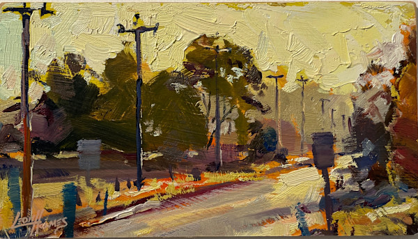 6 AM Country Road by Leon Holmes