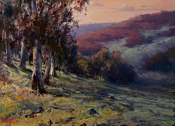 Evening Light On The Scarp by Leon Holmes