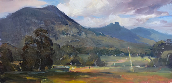 Rain Clouds Over Castle Rock by Leon Holmes