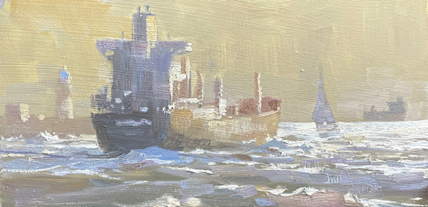 Ship Sketch 1 by Leon Holmes