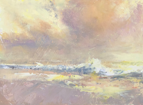 Ocean Sunset Sketch by Leon Holmes
