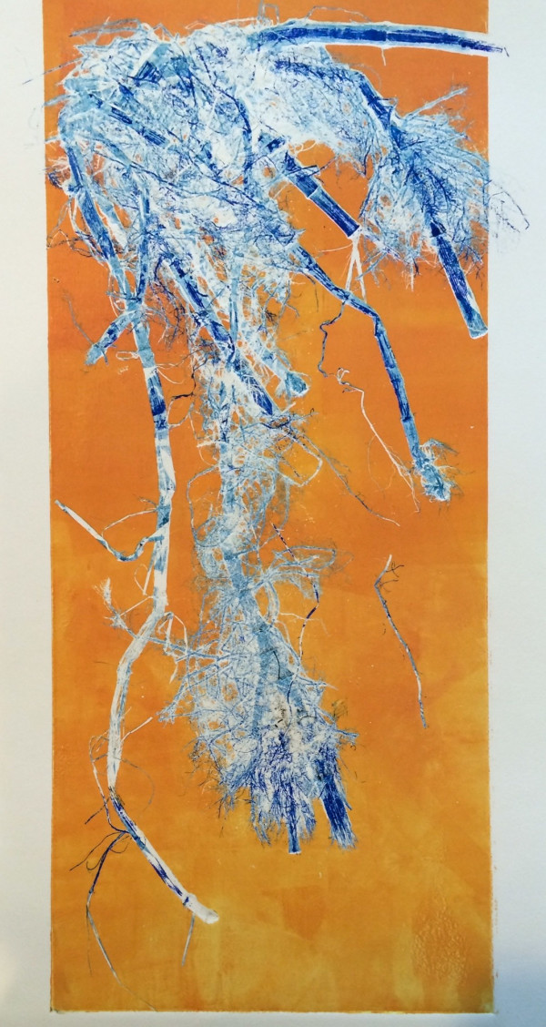 Gold Blue Seawash by Lisa Z. Lindahl