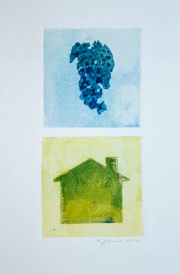 Blue-Green Island-House by Lisa Z. Lindahl