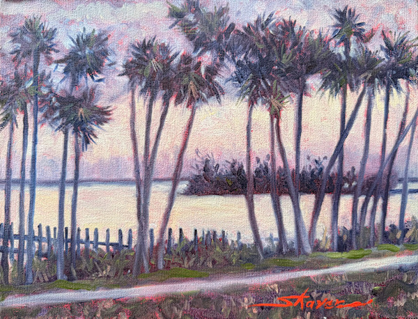 Plein Palm Sunset by Sharon Rusch Shaver, Image 1.