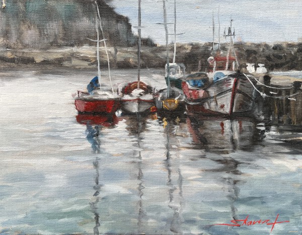 Plein Sesimbra Dock of the Bay by Sharon Rusch Shaver