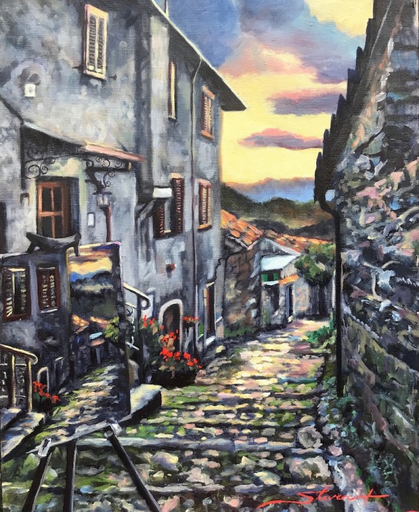 Painting in Italy by Sharon Rusch Shaver