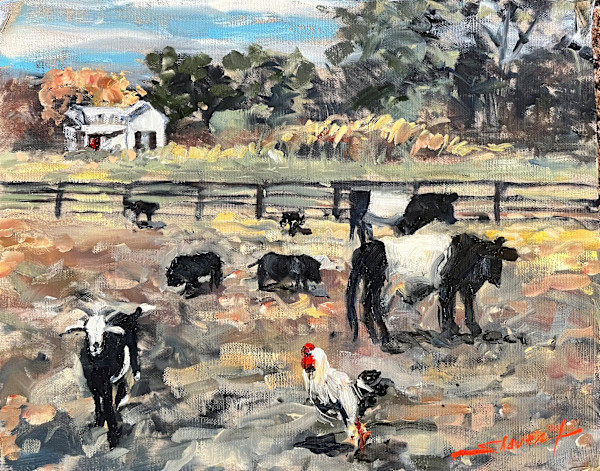 Plein Tennessee Barnyard by Sharon Rusch Shaver