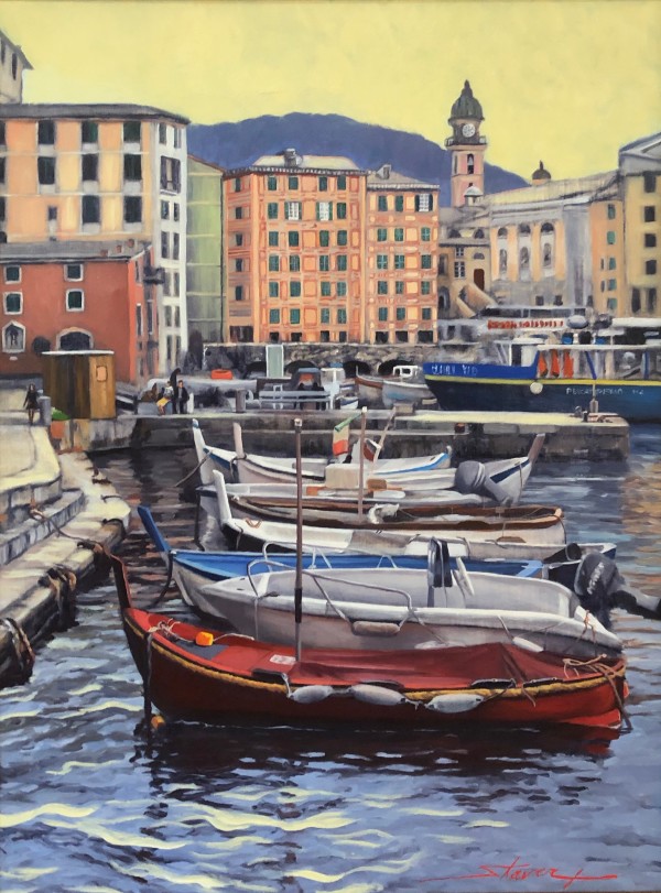 Cinque Terre Boats by Sharon Rusch Shaver